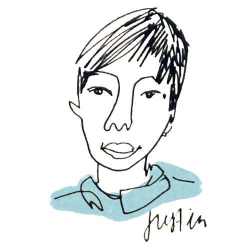 Illustrated portrait of Justin Vuu